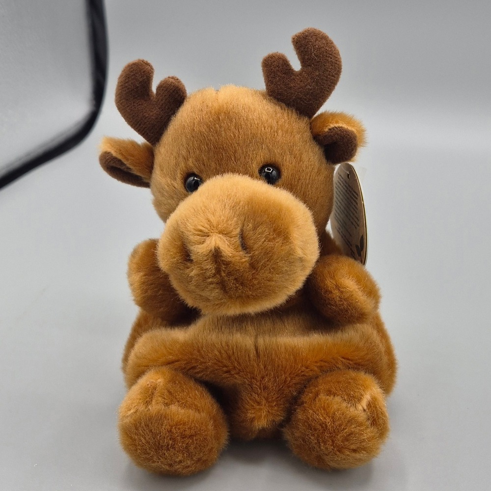 Aurora Palm Pals Marty Moose Brown Plush Stuffed Animal Woodland Forest Toy NEW